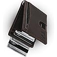 Kings Loot Money Clip Slim Minimalist Wallet for Men RFID Blocking | Slim Leather Wallets for Men | Mens Wallet Bifold | Slim Front Pocket Wallet for Men | 12 Card Holder Wallet for Men (Brown)