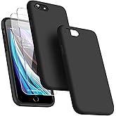 Dssairo [3 in 1 for iPhone SE case 2022/3rd/2020/2nd gen, iPhone 7/8 case，with 2 Pack Screen Protector, Liquid Silicone Ultra