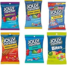 Jolly Rancher Candy Variety Pack - 6 Different Variety Bundle Hard Candy, Chews, Hotties, Sour Bites, Cinnamon Fire & Crunch N Chew