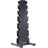 CAP 6-Tier Dumbbell Rack for Home Gym, 210lb Capacity, Heavy-Duty Weight Storage Rack for Hex Dumbbells, Space-Saving Steel Free Weight Stand, Multi-Level Dumbbell Storage Rack
