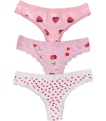 Amazon.com: JHKKU Tangas de fruta de cereza para mujer, sexy