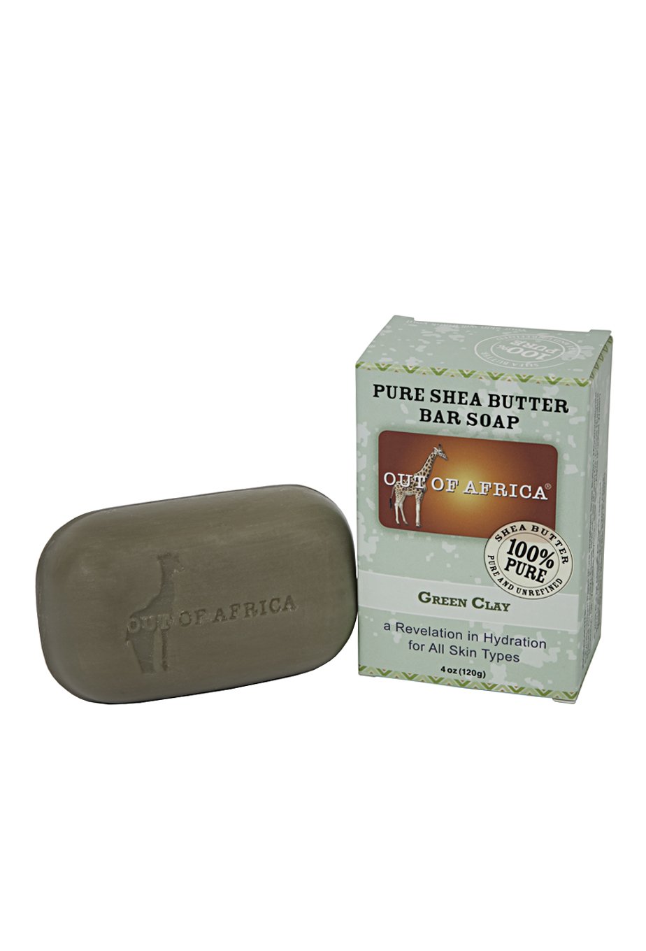 Out Of Africa Green Clay Shea Butter Bar Soap, 4 Ounce Boxes