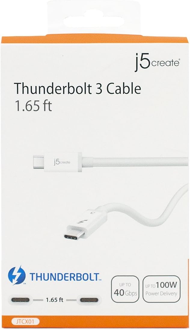 Gbps/ Certified/40 (USBC)/Thunderbolt JTCX01 Cable 3