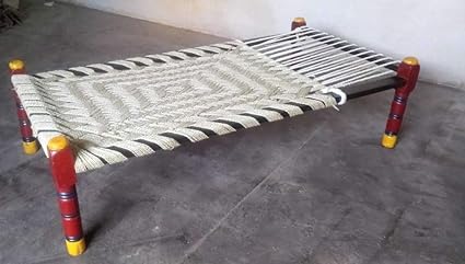 wooden rope cot
