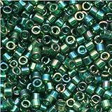 Miyuki AB DB175 Delica Seed Beads, 7.2g, Emerald Green