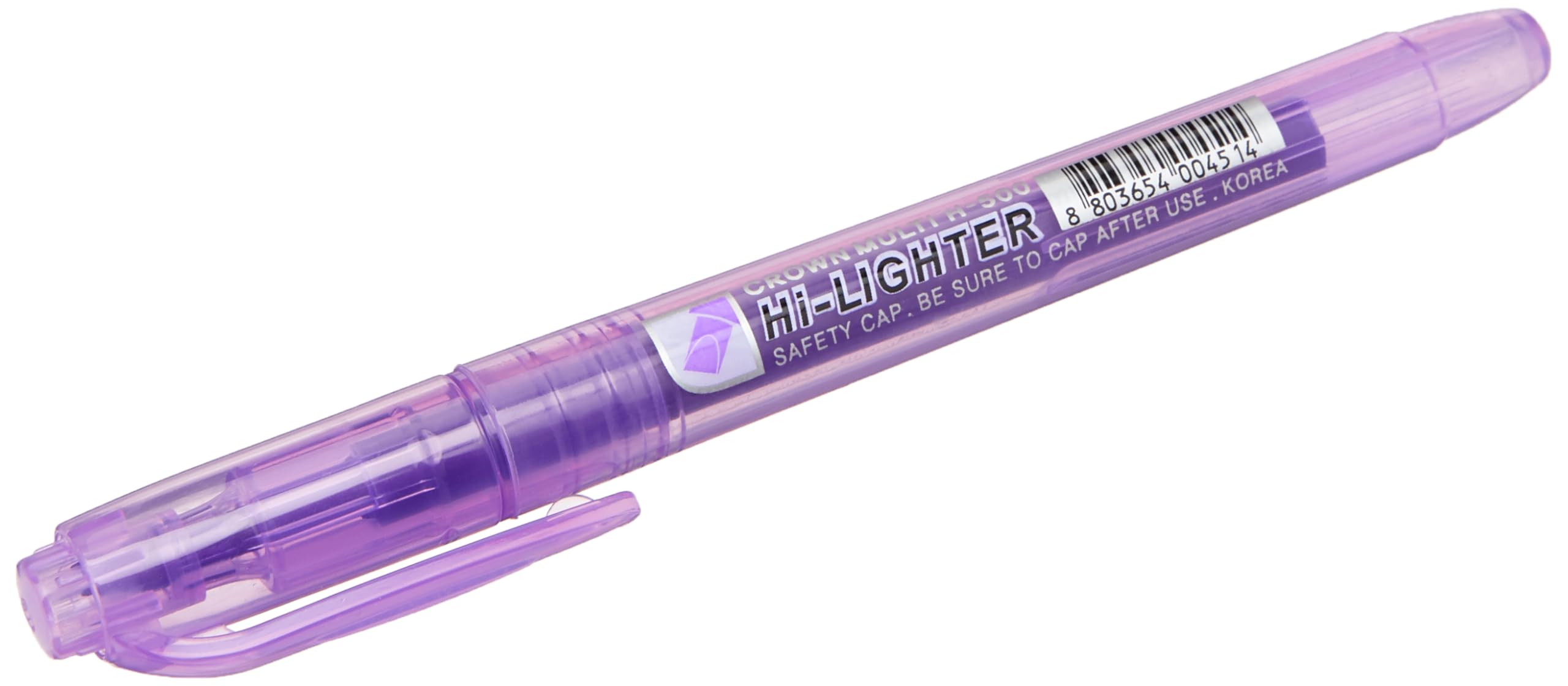 CROWN H-500 Highlighter Pens Chisel Tip Slim Highlighters - Pack Of 12 - With Bright Fluorescent Ink - Purple