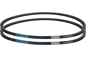 uxcell 2pcs 3VX330 Rubber V-Belt, Raw Edge Cogged Industrial V Belt 33" Length x 0.38" Width x 0.32" Thickness
