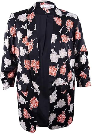 calvin klein floral blazer