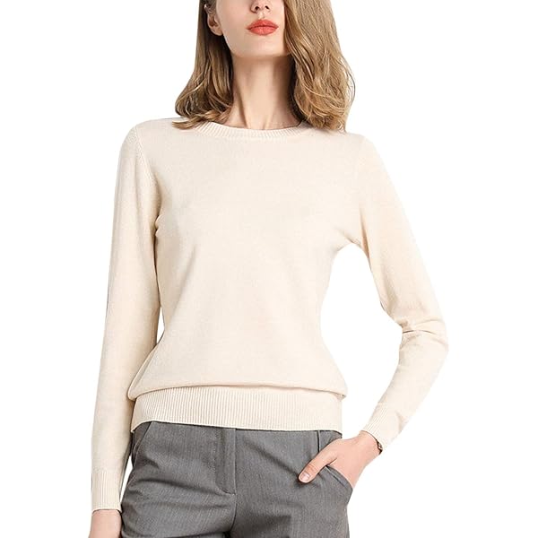 Women's Cozy Ribbed Knit Sweater - Lightweight Fall Pullover With Crew Neck