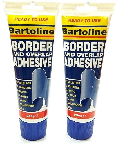 Bartoline 2 PCS Border & Overlap Adhesive Vinyl Wallpaper Repairs 250G