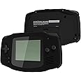 IPS Ready Upgraded eXtremeRate Black Soft Touch Replacement Shell Full Housing Cover & Black Screen Lens for Gameboy Advance - Compatible with Both IPS & Standard LCD - Without Console & IPS Screen