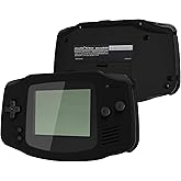 IPS Ready Upgraded eXtremeRate Black Soft Touch Replacement Shell Full Housing Cover & Black Screen Lens for Gameboy Advance - Compatible with Both IPS & Standard LCD - Without Console & IPS Screen