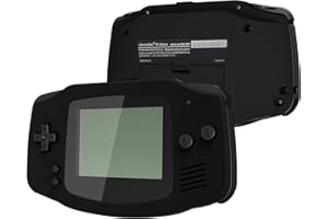 IPS Ready Upgraded eXtremeRate Black Soft Touch Replacement Shell Full Housing Cover & Black Screen Lens for Gameboy Advance 