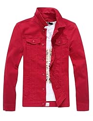 DSDZ Men`s Classic Slim Fit Motorcycle Denim Jacket