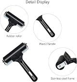 yiwoo 2 Pack Rubber Roller 2.2 & 4 Inch Brayer for Printmaking view 3