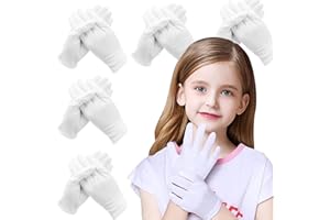 24Pcs White Cotton Gloves for Dry Hands Kids Eczema Gloves Overnight Moisturizing Gloves for Women Cosmetic