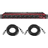 Behringer Ultragain Digital ADA8200 Audiophile 8 In &amp; Out Audio Interface, Bundle with 2x H&amp;A 25' XLR Cables