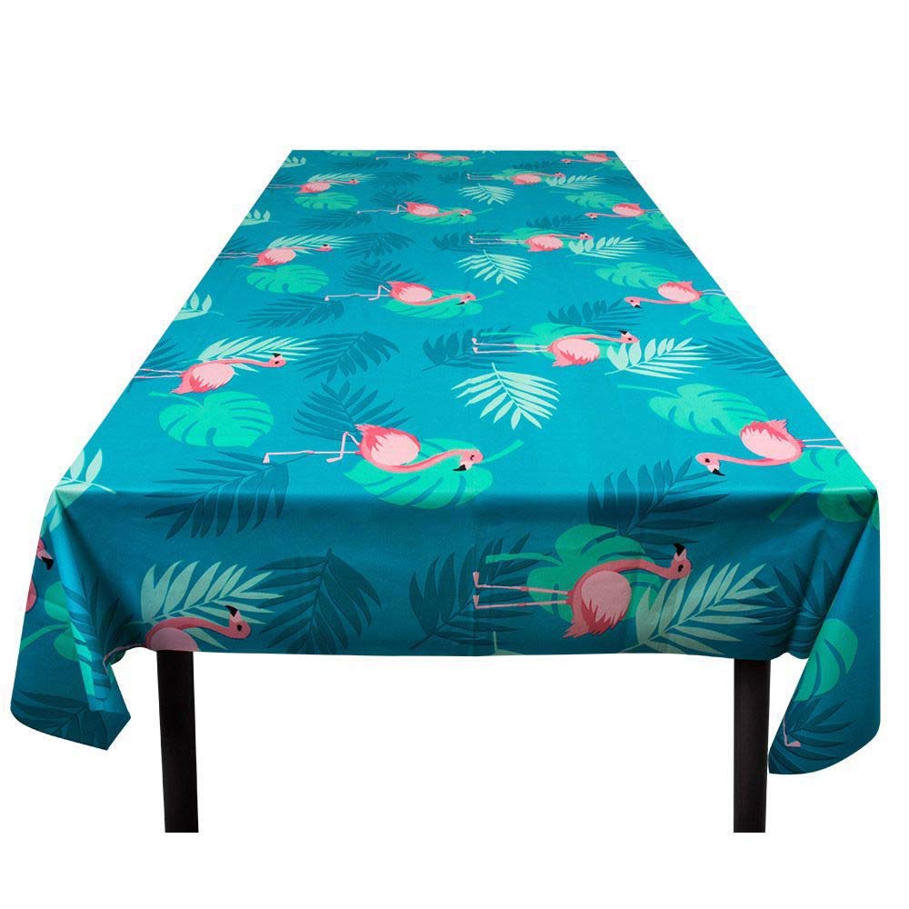 Boland 52558 flamingo tablecloth, size 130 x 180 cm, decoration, party tableware, party accessories for birthday, beach party, theme party, carnival, children's carnival