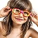 AqtivAqua Kids Swim Goggles Swimming Goggles for Kids Youth Childrens Boys Girls (Black/Red colour)