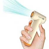 Handheld Portable Turbo Fan, 85000RPM Super High-speed Fan with 4-speed, 4000mAh, USB-C Rechargeable Personal Battery Operated, Mini Small Pocket Design for Travel/Outdoor/Vacation/Concert/Gift, Beige