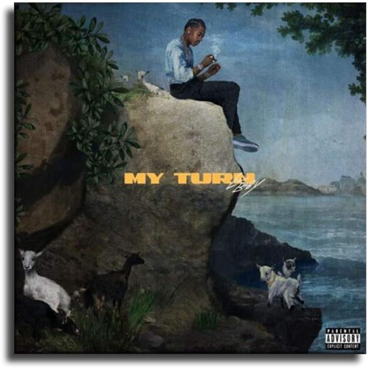 FINDEMO Lil Baby ?My Turn 2020 New Hot Art Music Album Poster Painting Canvas Art Poster and Wall Art Picture Print Modern Family Bedroom Decor Posters /0118 (Unframed,12x12 inch)