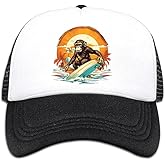 Animal Orangutan Boy Hats Mesh Snapback Baseball Cap for Kid Boys and Girls,Cute Orangutan Trucker Hats for Toddler Boy,Adjustable Monkey Skateboarding Hat Sun Cap for Children Ages 4-8