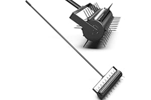 evtmag 22-Inch Patented Lawn Aerator, Rolling Aerator Lawn Tool, Heavy Duty Lawn Aerator Tool, Grass Aerator & Garden Tools for Aeration & Soil Health