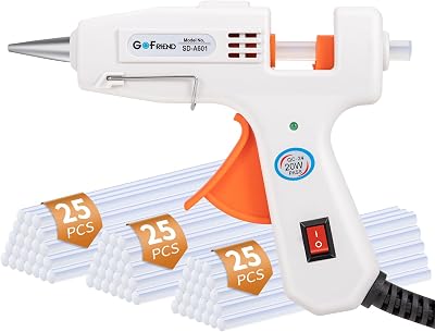 GOFRIEND 20W Glue Gun with 75 Glue Sticks 7mm x 150mm Upgrade Version