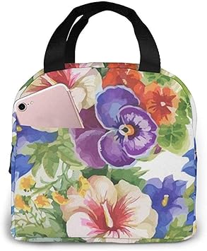 Bolsas Térmica,Bolsos De Mano Coloridos Divertidos Florales Hermosos