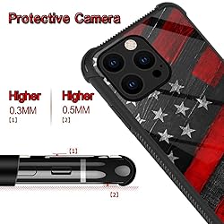 TnXee Compatible with iPhone 14 Case,Wood American