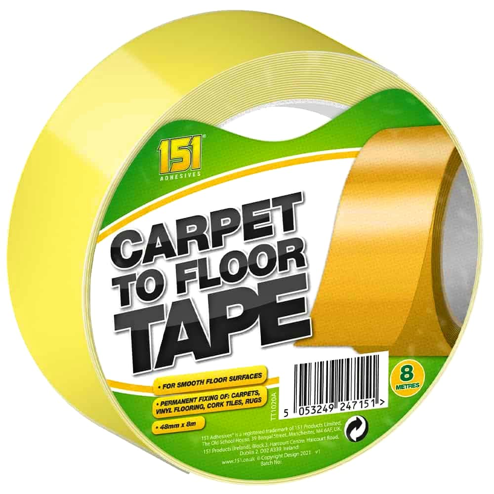 151 Double Sided Carpet to Floor Tape, White, 10 x 10 x 10 cm