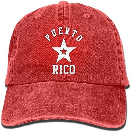 PUERTO RICO Nation Flag Pr Rican Classic Unisex Baseball Cap Adjustable Washed Dyed Cotton Ball Hat Red