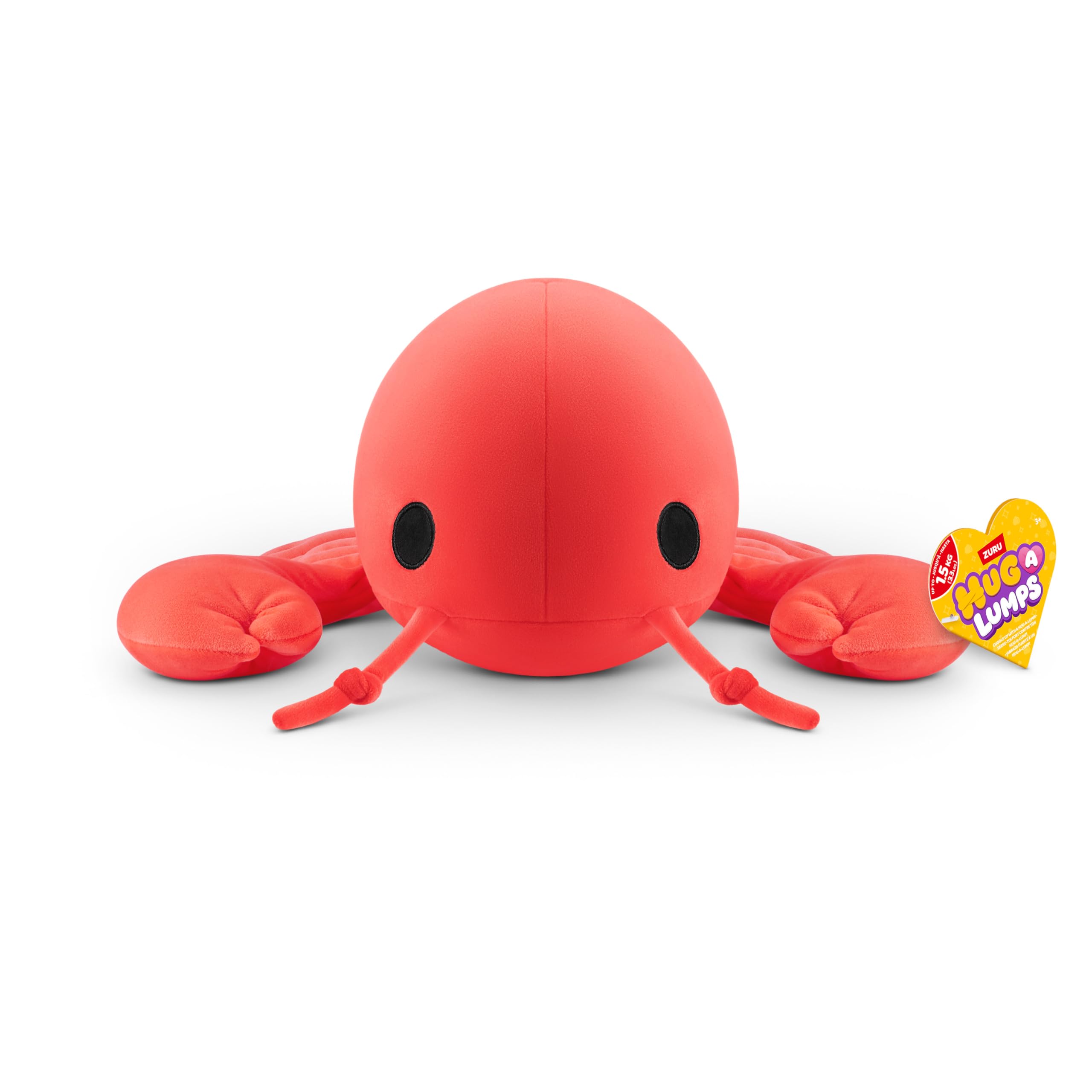 Hug-A-Lumps Lobster (Medium) Lenny by ZURU, Cuddly Squishy Weighted Plush