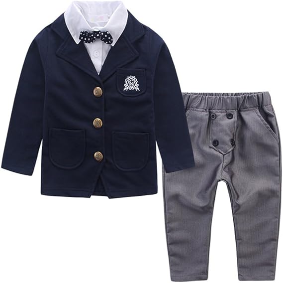 Amazon Yoyoshop 男の子 子供服 フォーマル 男児 スーツ 入学式 卒園式 結婚式 七五三 蝶ネクタイ付き 3点セット フォーマル 通販