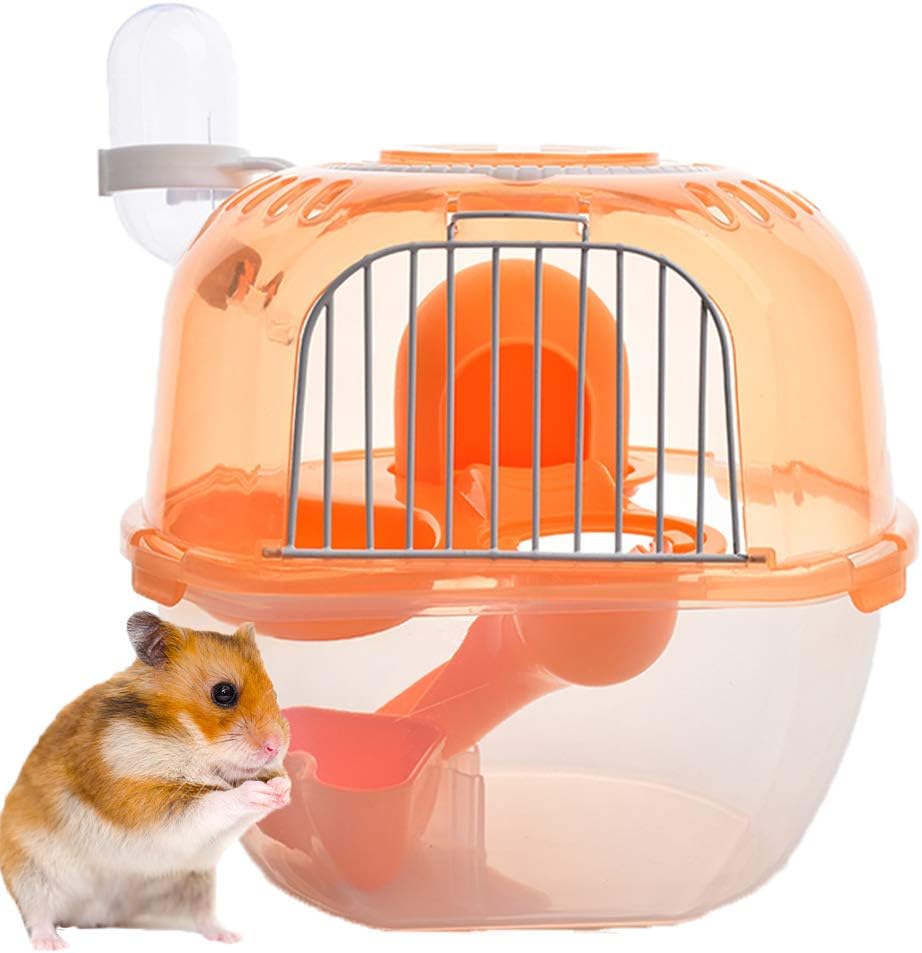 orange hamster cage