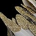 12pcs Natural Goose Feather DIY Craft Accessories Party Gorgeous Decoration - Gold+White, 10-15cm