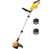 Cordless String Trimmer (No Battery) Compatible with Dewalt 20V Max Battery | 12" Electric Weed Wacker with Auto Line Feed, Foldable Weed Eater/Edger Trimmer/Mower for Yard Garden, Grass Trimmer