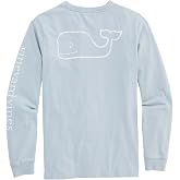 vineyard vines Boys' Garment-Dyed Vintage Whale Long-Sleeve Pocket Tee