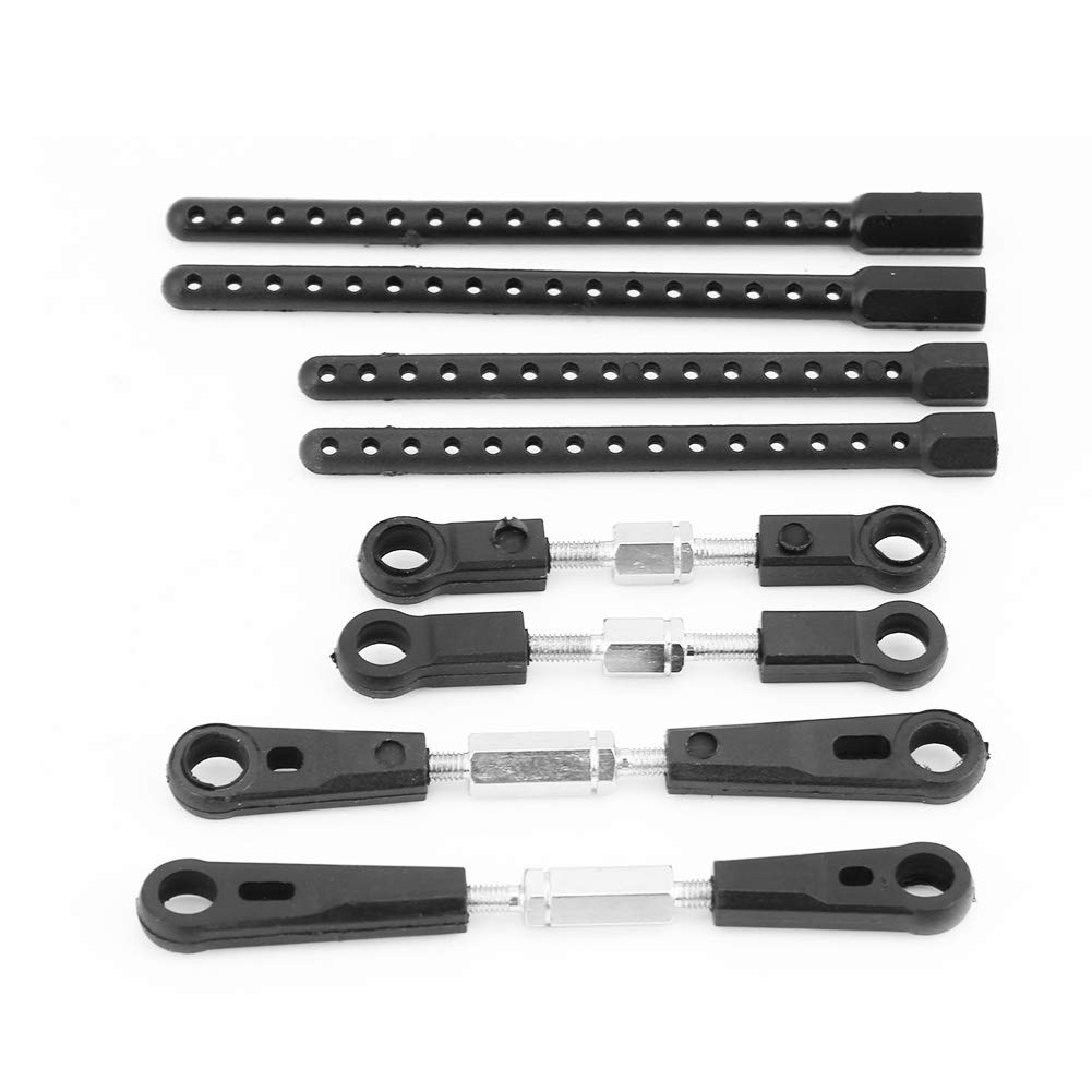 Tbest 4Pcs RC Car Steering Rod, RC Linkage Rod Vehicle Shell Column Set RC Model Accessory
