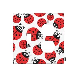 Pznen 2-Gang 1-Toggle/1-Duplex Wall Plate, Ladybug