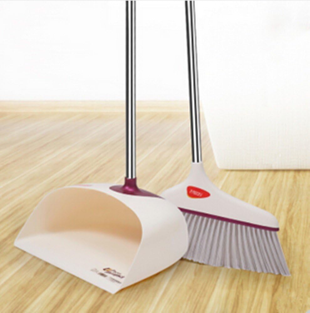 A Broom and Dustpan Set Combination of Stainless Steel Rod