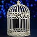 Shindigz Indoor/Outdoor Decorative Bird Cage Latern Centerpiece-Ivory