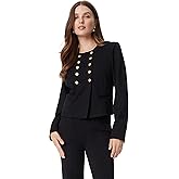 Sam Edelman Womens Fiona Double Breasted Collarless Blazer Standard