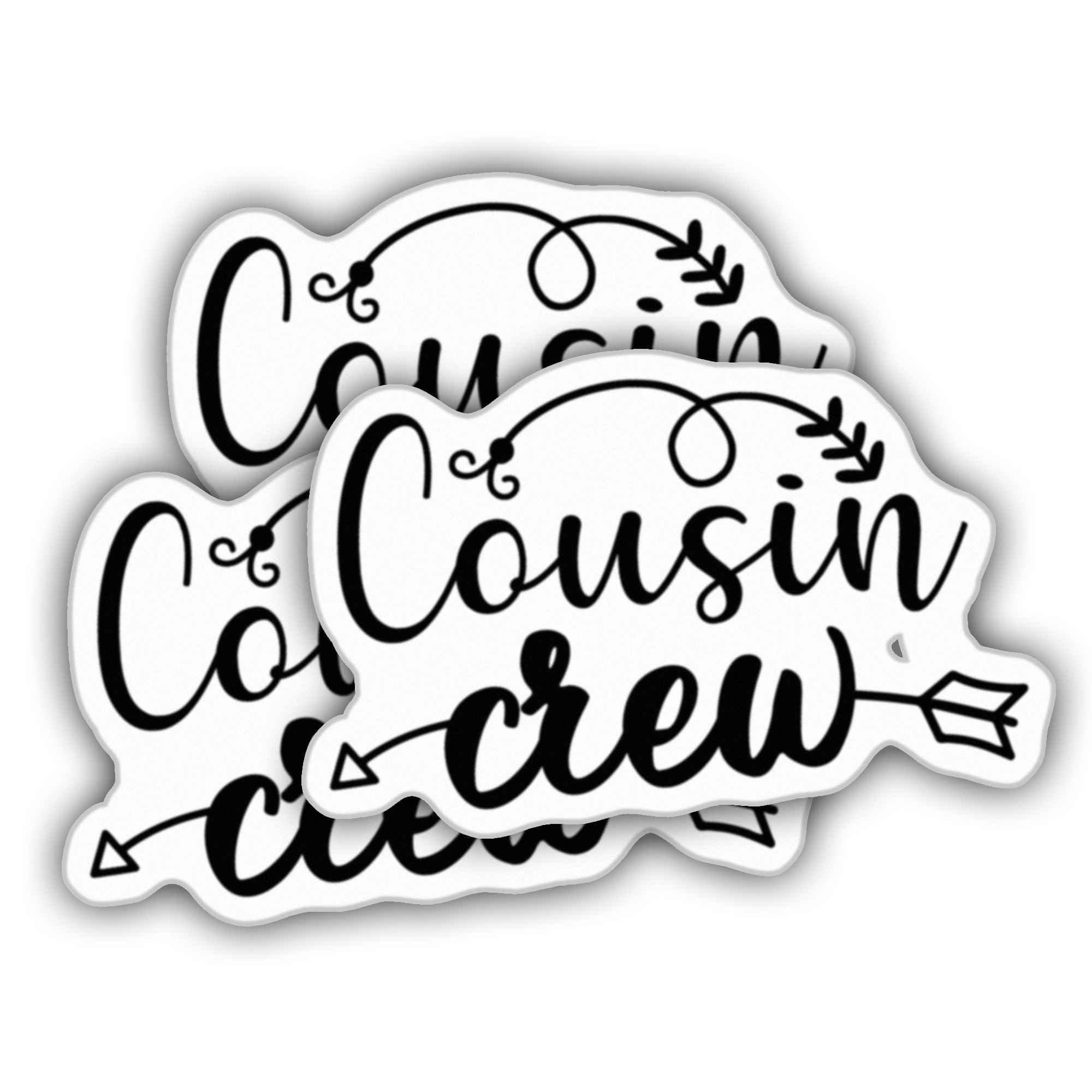Photo 1 of (3pcs) Family Stickers Home Decals Cousin Crew Vinyl Weather-Resistance Sticker for Tumbler, Water Bottles, Laptop, Car, Bumper Sticker