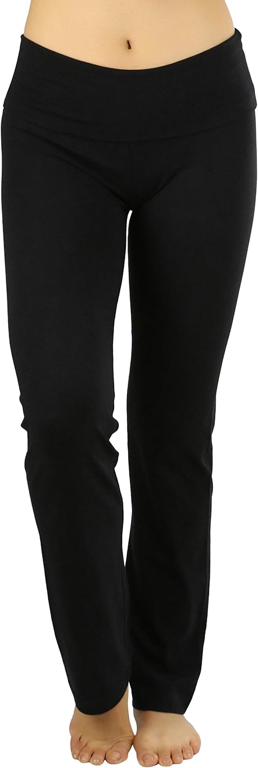 ToBeInStyle Women's Low Rise Sweatpants w/FoldOver Waistband Amazon