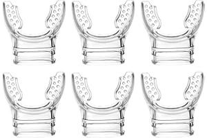 Mollytek 6 PCS Scuba Diving Regulator Mouthpiece Transparent Silicone Snorkel Mouthpiece Soft Comfortable Spare Replacement Fits Most Standard Regulators Scuba Diving Accessories