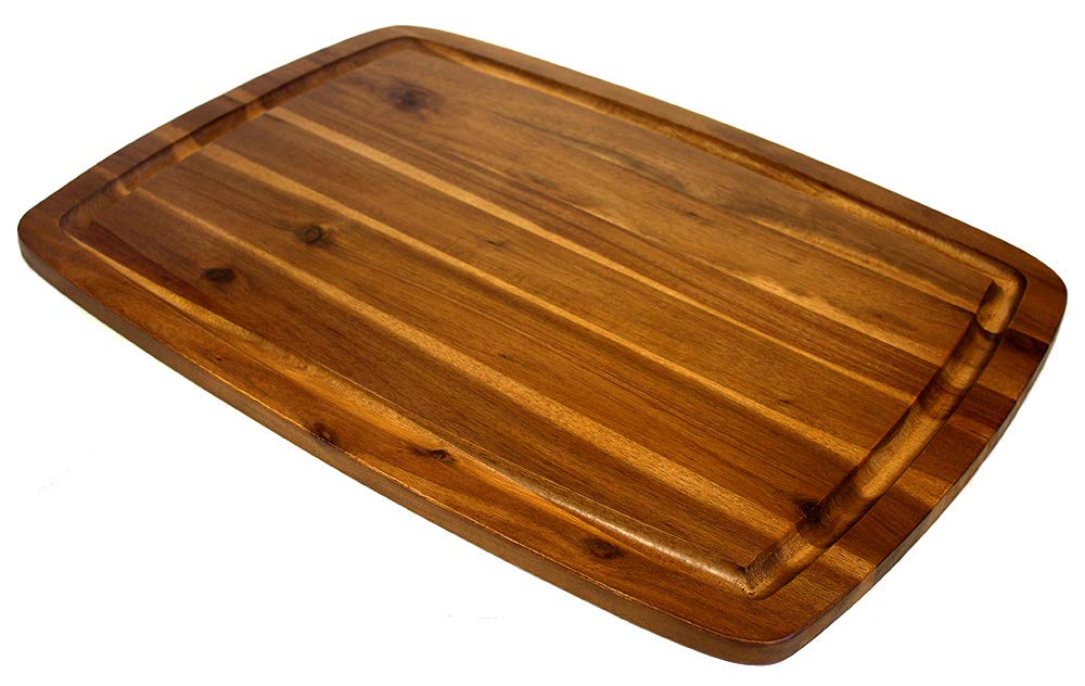 Large Cutting Board Organic Acacia Wood Chopping Prep Butcher Block