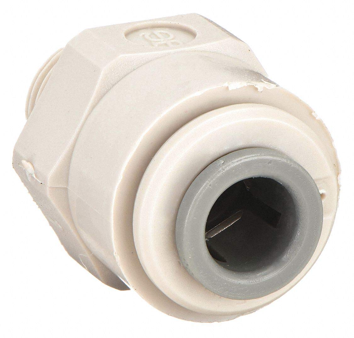 JOHN GUEST 3/8" OD X 1/4" NPT MALE STR ADAPTOR NPTF Thread (Pushin Fittings, Imperial
