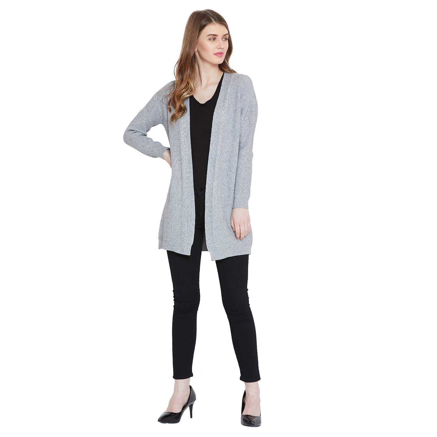 camey women full sleeve woolen top grey