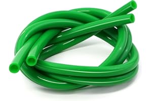 KELEPU Silicone Tube, 10ft Length Pure Food Grade Silicone Tubing, High Temp Flexible Hose for Home Brewing, Wine Making, Beer Line (Green, 3/8" ID x 15/32" OD)